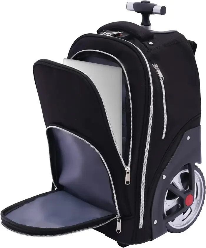 NOUVEAU Sac à dos trolley 45L, idéal comme bagage à main avec roulettes, multifonctionnel, adapté au