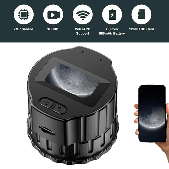 Microscope électronique WiFi HD écran 1.5 pouces enregistrement intégré astrophotographie planétaire oiseaux