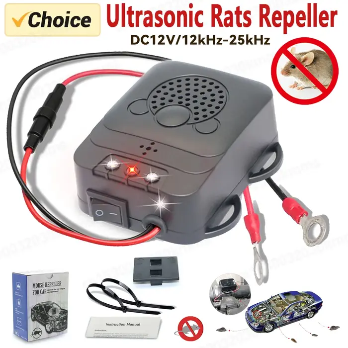 Dispositif de lutte antiparasitaire à ultrasons, répulsif électronique non toxique pour souris, gard