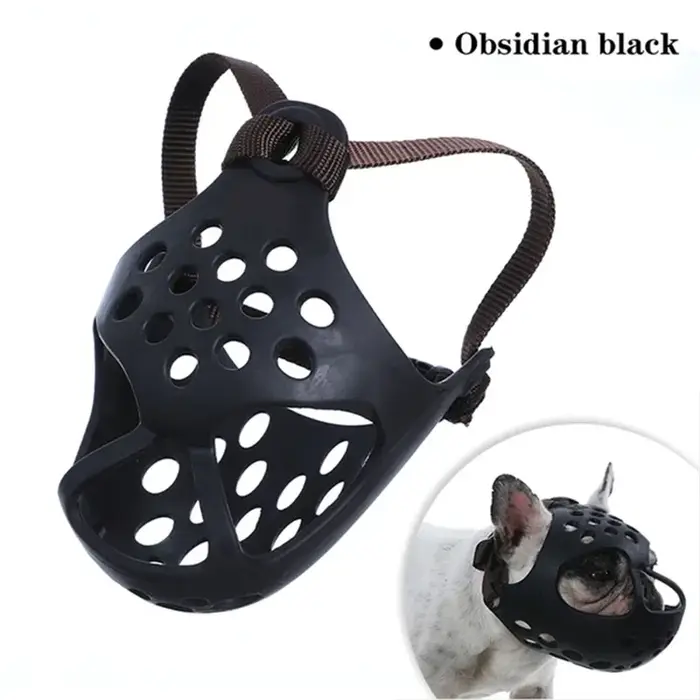 Muselière pour chien à museau court, muselière en Silicone souple pour mordre, à mâcher, à lécher po