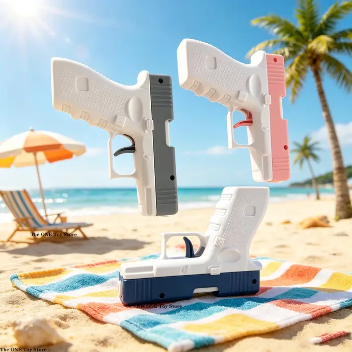 Pistolet à eau haute pression GOWKE pour enfants et adultes, jouets d'eau antidérapants, plaisir familial à la plage et à la piscine