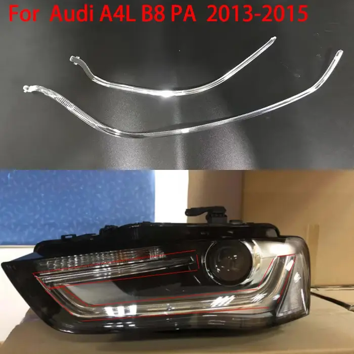 Pour Audi A4L b8 PA 2013-2015 DRL phare lumière plaque de guidage diurne Tube de lumière voiture diu