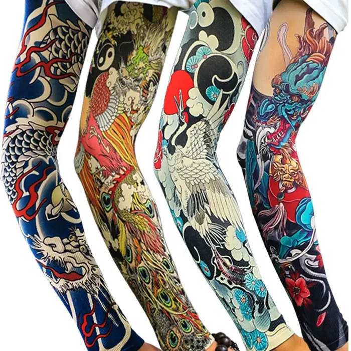 Manchon de protection solaire en polyester géométrique pour homme et femme, pour le vélo et les activités extérieures