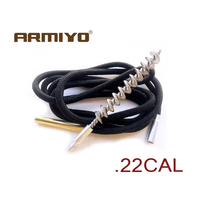 Armiyo Nouveau kit de nettoyage de canon de fusil en acier inoxydable .22Cal à .40Cal, brosse de net