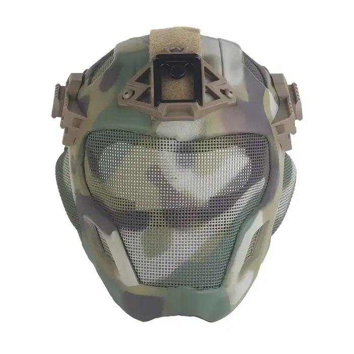 Full Protection Tactical Helmet Militar Hunting Airsoft Paintball CS Steel Mesh 