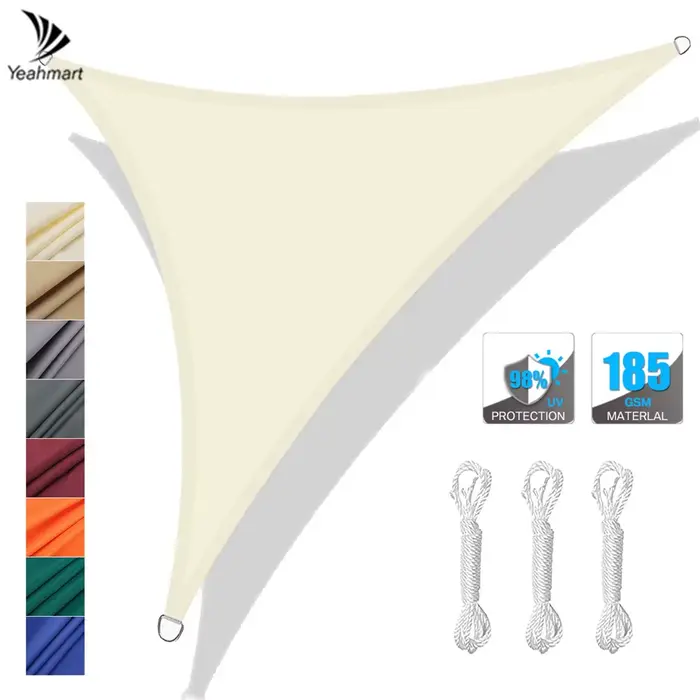 Pare-soleil triangulaire multi-taille imperméable, protection solaire pour jardin extérieur, fête, a