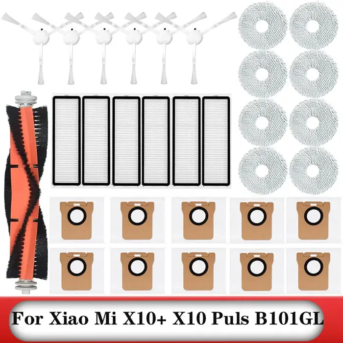 Pièces de rechange pour aspirateur Robot Xiaomi X10 + X10 Plus B101GL, accessoires, brosse latérale 