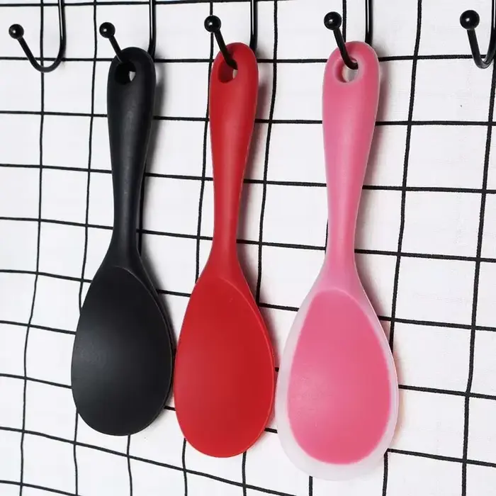 Cuillère à riz suspendue en Silicone, louche de cuisine, casserole antiadhésive, cuiseur à riz élect