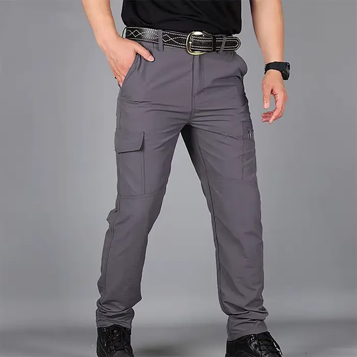 Pantalon homme été séchage rapide sport montagne imperméable grande taille multi-poches travail