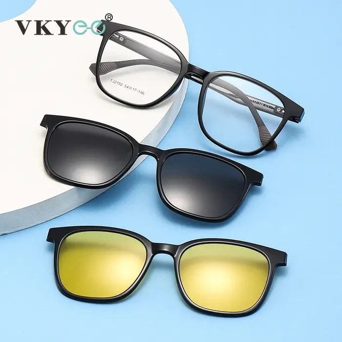 VICKY Flip-Up polarisé magnétique Clip-On lunettes de Prescription personnalisées femmes TR90 Vision