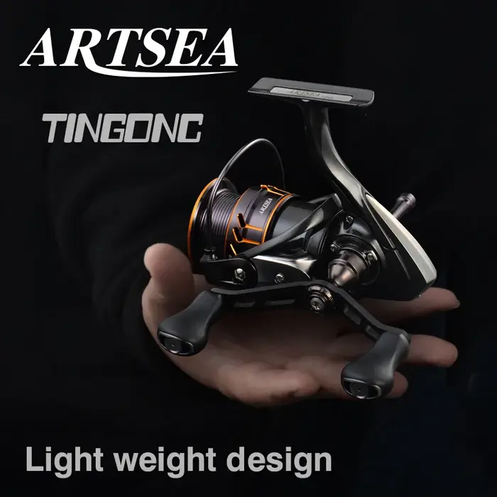 ARTSEA tout carbone 12 + 1BBS Double bascule moulinet de pêche calmar moulinet de pêche ultraléger 1