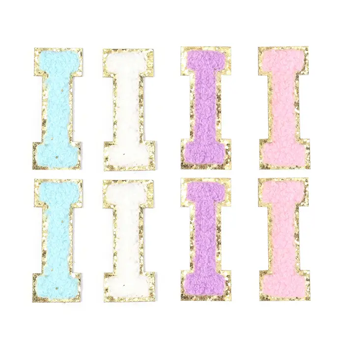 8Pcs / Lot Lettres de patch pour les vêtements Alphabet Lettre collante Sacs de vêtements Veste Embl