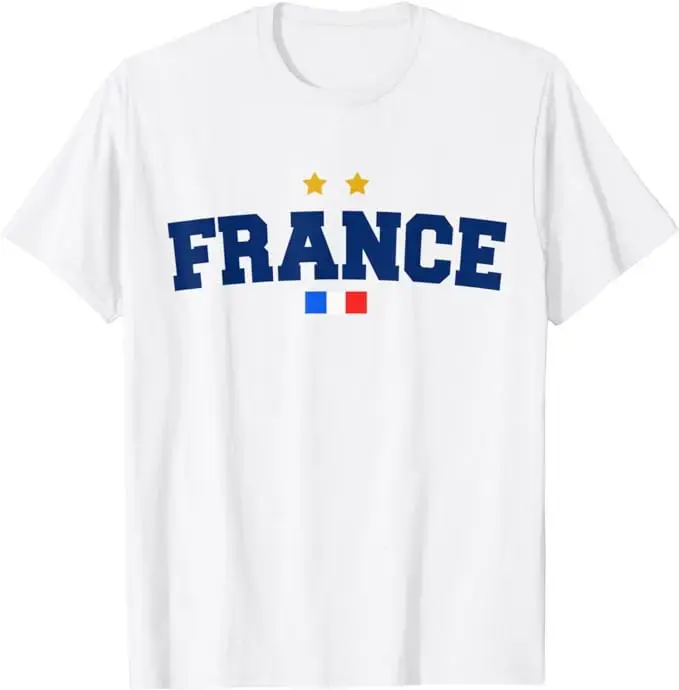 Maillot de football France Feel, T-shirt de fierté française, Vêtements de football deux étoiles, Tr