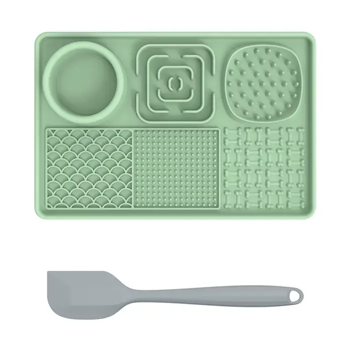 Tapis à lécher pour chiens tapis à lécher en silicone pour animaux de compagnie avec ventouses mange
