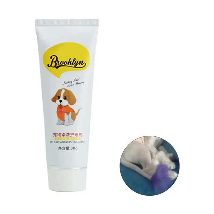 Agent de teinture pour animaux de compagnie, crème de teinture semi-permanente pour animaux de compa