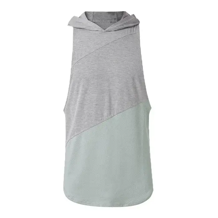 Musculation coton gilet à capuche débardeurs hommes salle de sport chemise sans manches Fitness homm