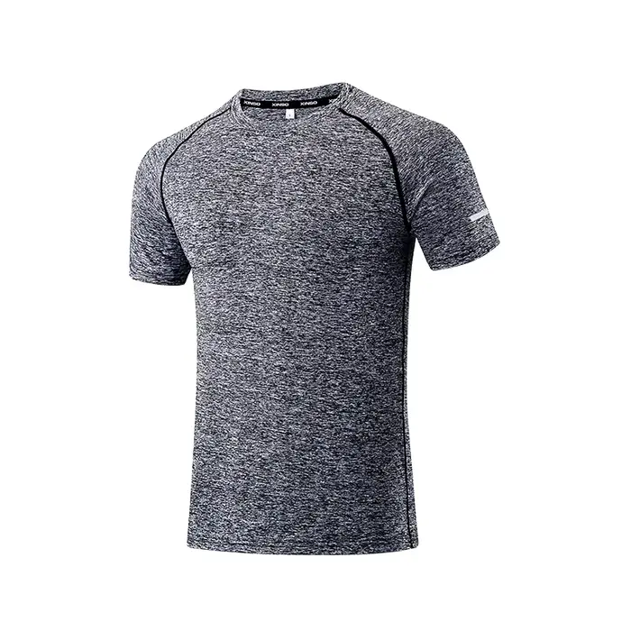 T-shirt de sport à séchage rapide pour hommes, vêtements de sport, t-shirt de course, collants de fi