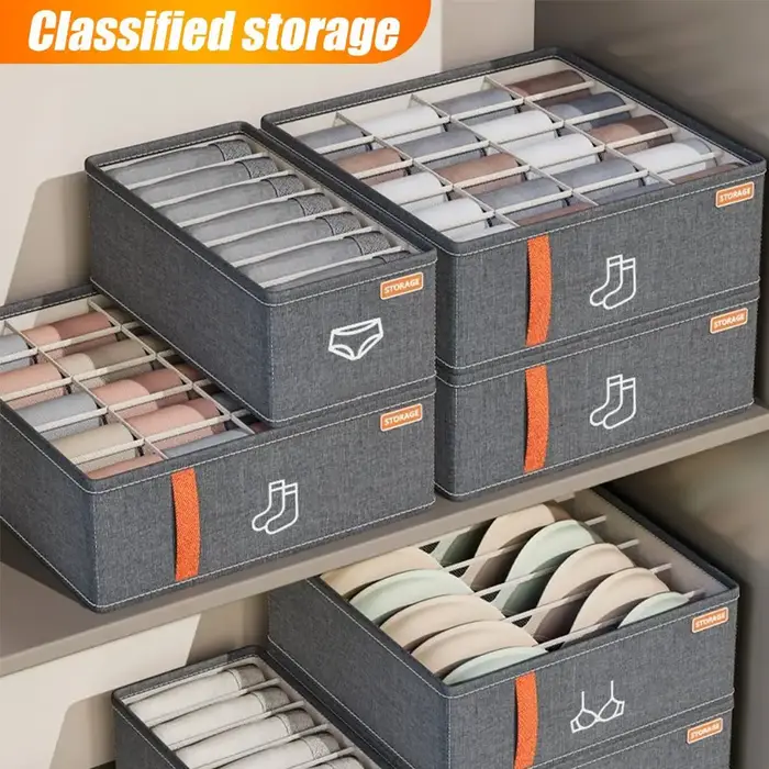 Organisateur de sous-vêtements avec rangement classifié en ABS pour sous-vêtements, chaussettes et soutiens-gorge, boîte de rangement pour tiroirs et placards, idéal pour la maison et les cadeaux spéciaux