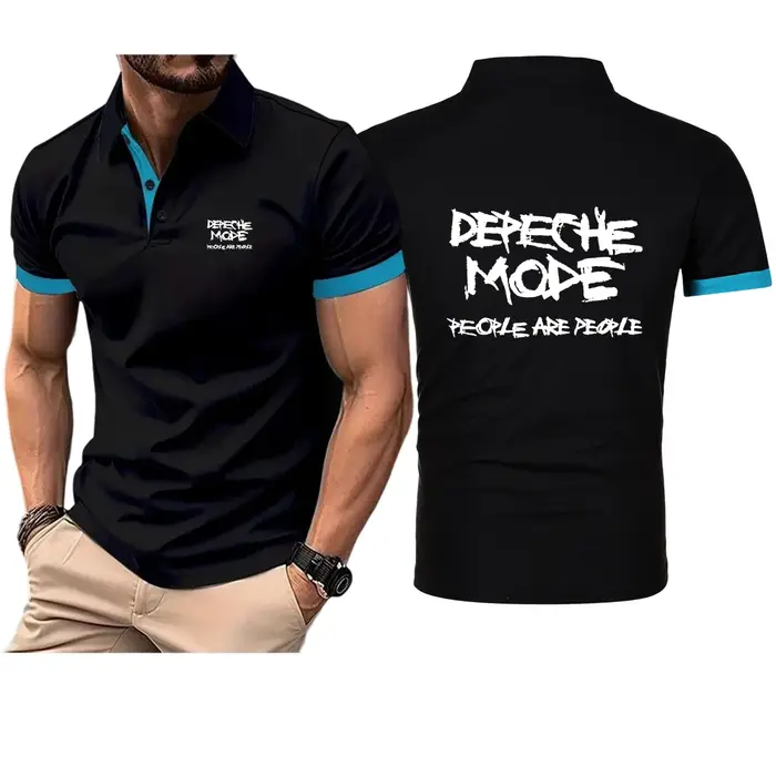 2025 Depeche Mode imprimer hommes nouvel été offre spéciale mode coton respirant Polos chemise décon