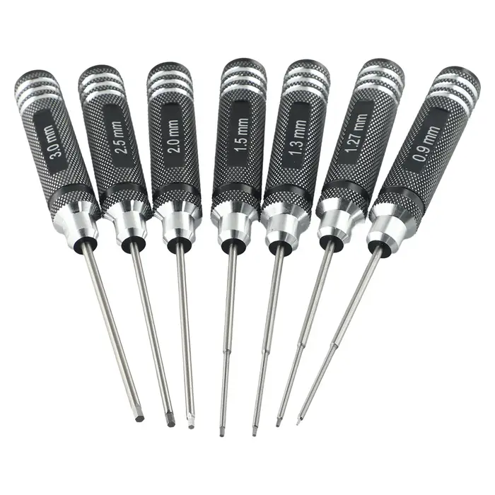 7 pièces HSS clé hexagonale tournevis outils 0.9-3.0mm pour modèle RC tournevis tournevis hexagonal 