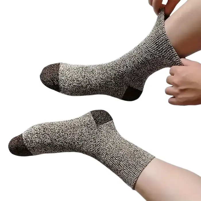 Chaussettes hiver thermiques merinos 5 paires - Épaisses doublées pour chasse, camping et randonnée hivernale