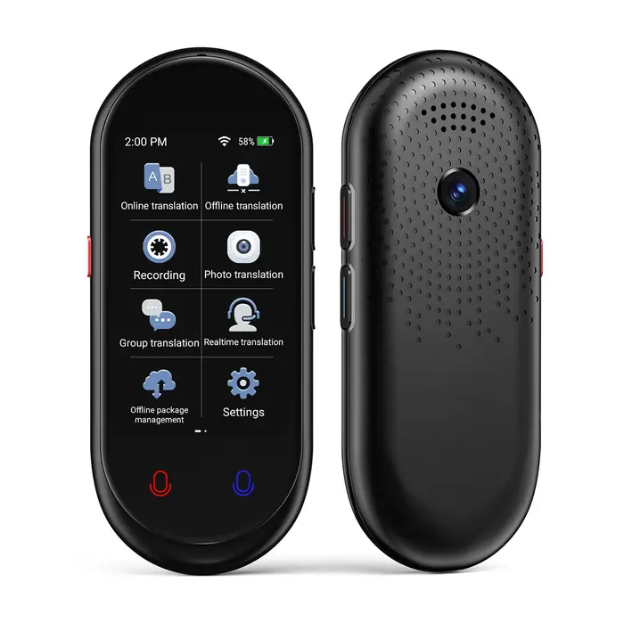 Traducteur vocal intelligent Vormor Z8 portable 138 langues temps réel apprentissage voyage chasse international