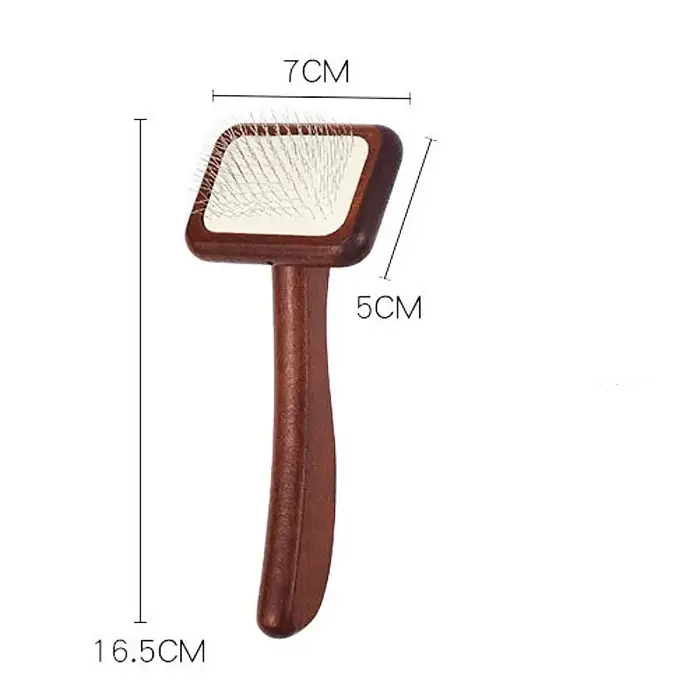 Peigne pour chien en bois massif, brosse pour chien avec poignée confortable, peignes pour animaux d