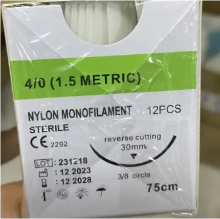 Suture absorbante et Non absorbante pour chien de compagnie, 12 pièces, spécifique à la soie PGA910 