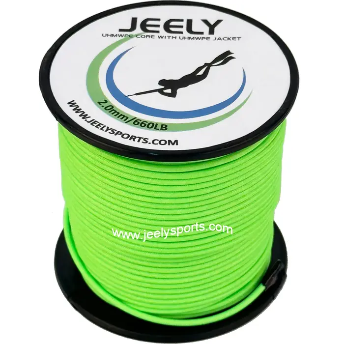 Noyau UHMWPE de 2mm 10m avec corde de gaine de couverture Uhmwpe pour ligne de pêche sous-marine