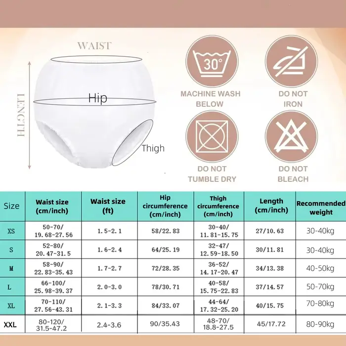 Couche-culotte en TPU imperméable réutilisable pour adulte couche transparente facile à nettoyer occasion spéciale vie active libertés