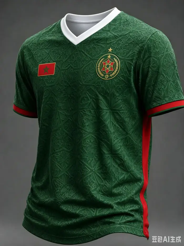 Maillot de football extérieur de l'équipe du Maroc, blanc, à manches courtes, vert, unisexe, pour su