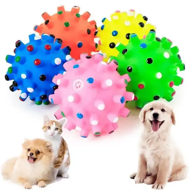 Balle ronde pour chien, jouet Durable, balle d'entraînement pour chiot, affichage de décompression, 