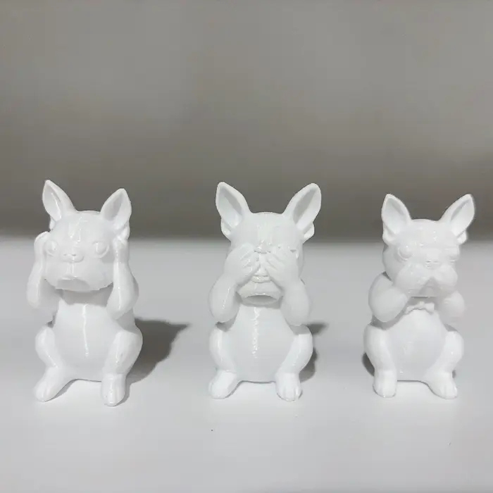 Statue de bouledogue français, ornement décoratif, statue de chiot qui écoute, regarde et parle avec