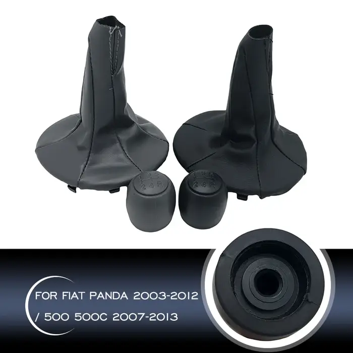 Pour FIAT PANDA 2003-2012 / 500 500C 2007 2008 2009 2010 2011 2012 2013 pommeau de levier de vitesse