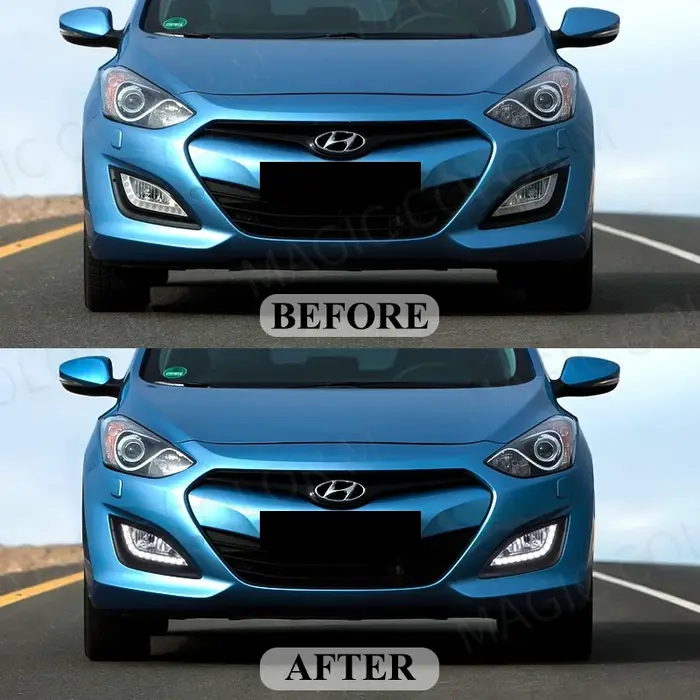 Pour Hyundai Elantra GT I30 2012 2013 2014 2015 2016 DRL couvercles antibrouillard feux diurnes voit