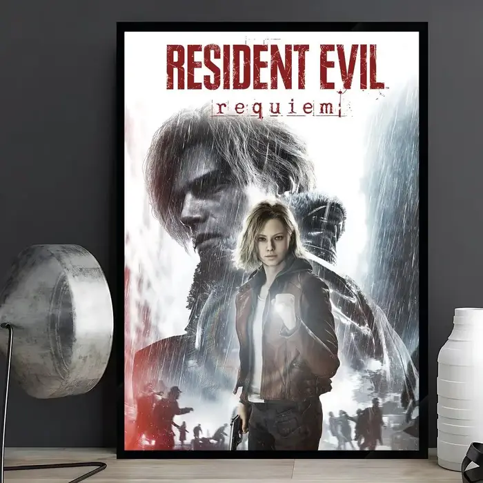 Affiches Resident Evil Requiem, Décoration Murale Anime, Décoration de Chambre, Décoration de Sac à 