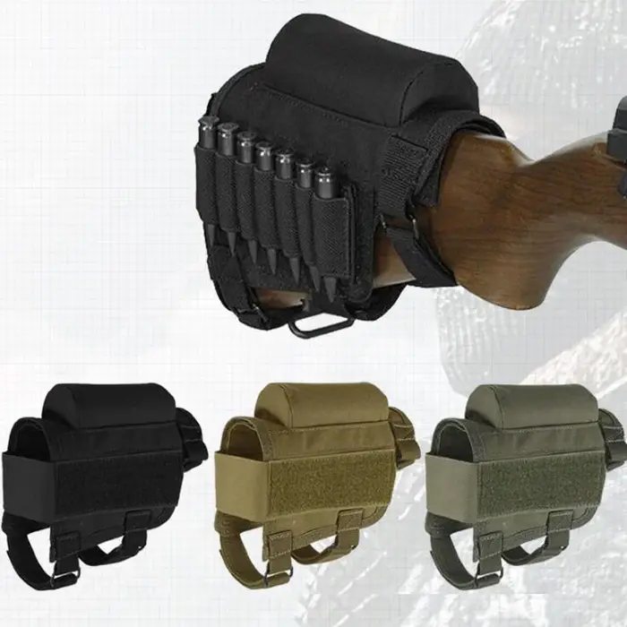 Repose-joue tactique pour fusil avec pochette pour munitions