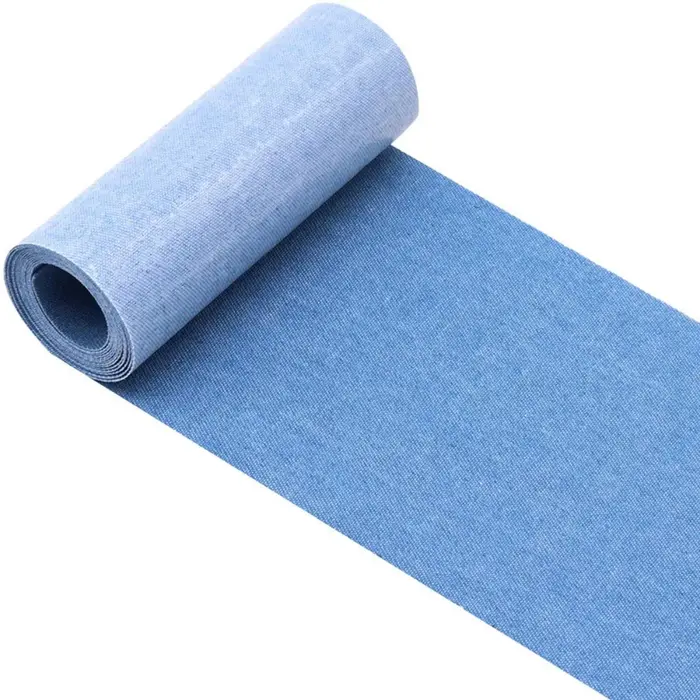8 x 50 cm Patchs de réparation DIY pour jeans, thermocollants, rectangulaires, avec adhésif thermofu