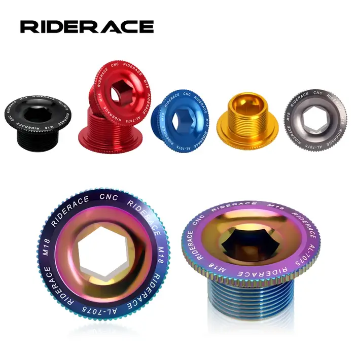 Boulon de fixation de bras de manivelle de vélo, écrou de pédalier en alliage d'aluminium, couvercle