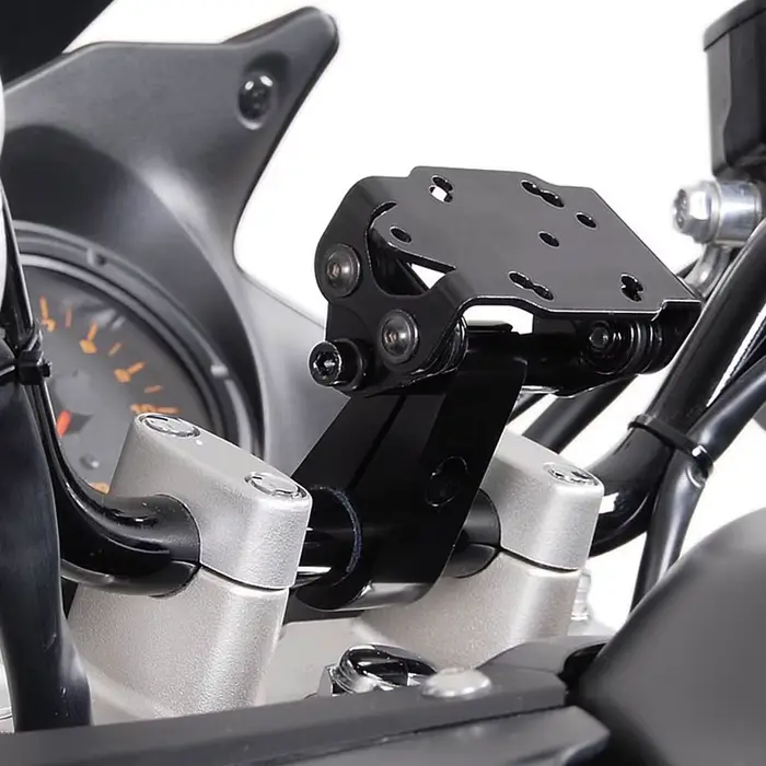 Universel nouveau pour Ø 22mm guidon nouveau noir moto téléphone GPS support avec pince de guidon