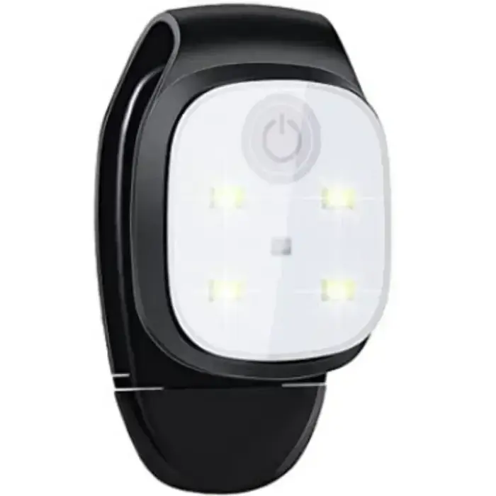 Lampe de poche à Clip LED, 4 Modes d'éclairage, Portable, Rechargeable par USB, feux d'avertissement