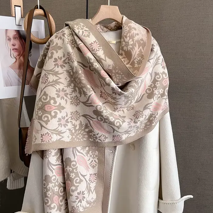 Écharpe chaude en cachemire pour femmes, couverture Pashmina de luxe, châle épais, foulard à la mode