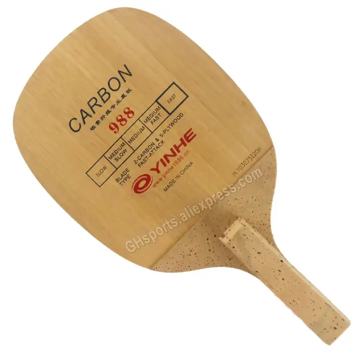 Original YINHE 988 lame de Tennis de Table en carbone attaque rapide japonais Penhold JS poignée raq