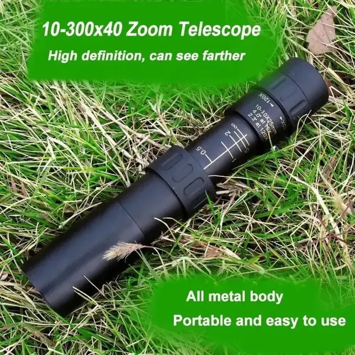 Jumelles zoom 10-300x portable longue portée professionnelles pour chasse nocturne et observation