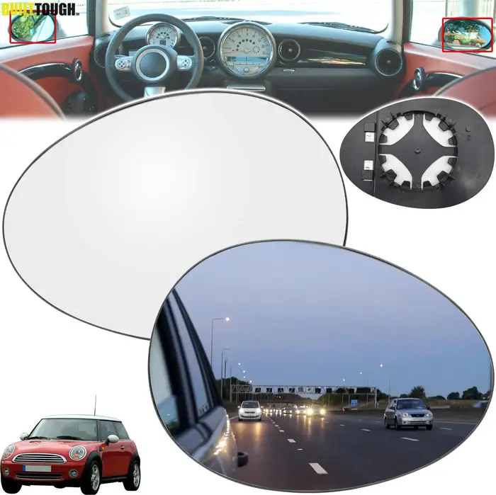 Miroir convexe en verre chauffé pour Mini Cooper S One Countryman, R55 R56 R57 R58 R59 R60 R61 2007 