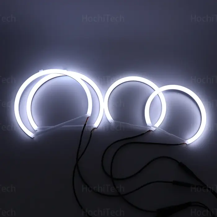 Kit LED Angel Eyes avec anneau blanc en coton, lumière de sauna à courbure, haute qualité, BMW E60 E