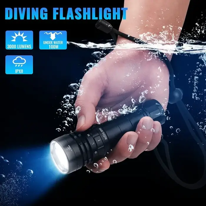 Sofirn SD05 lampe de poche de plongée sous-marine XHP50.2 Super lumineux 3000lm 21700 batterie torch
