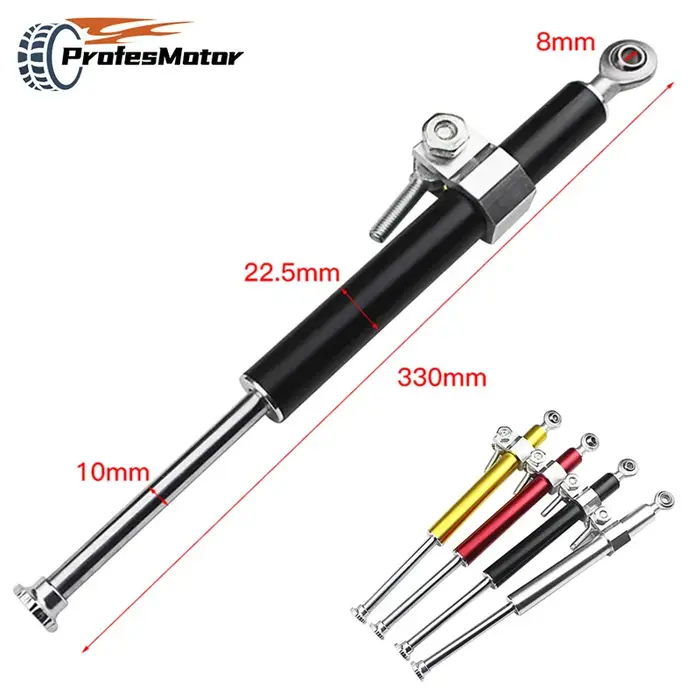 Amortisseur de Direction universel en alliage d'aluminium, 4 couleurs, 330MM, accessoires, stabilisa