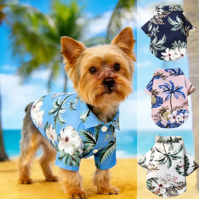Vêtements pour chien de style hawaïen