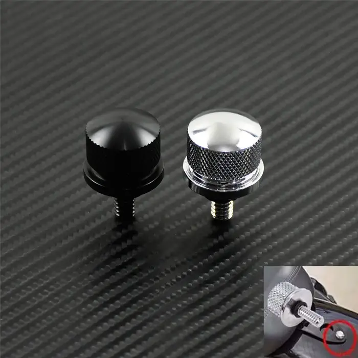 Vis de languette de boulon de siège de moto noir/Chrome, pour Harley Touring Road King Street Glide 